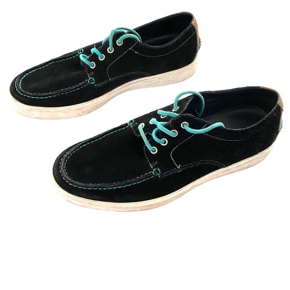 Cole Haan sneaker Oxford black suedeBergen Mac Oxford SZ 9 M has turquoise laces main image 14